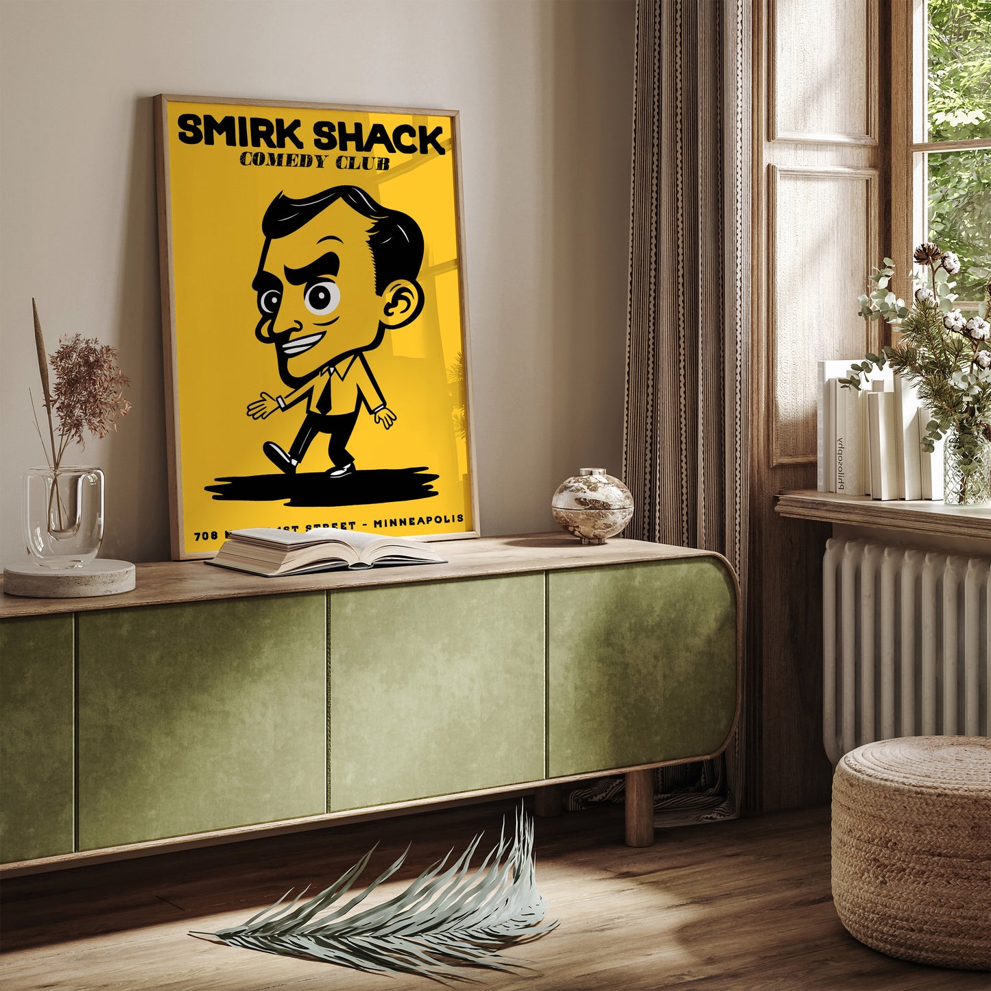 Comedy Club - Smirk Shack - Retro Advertising Poster