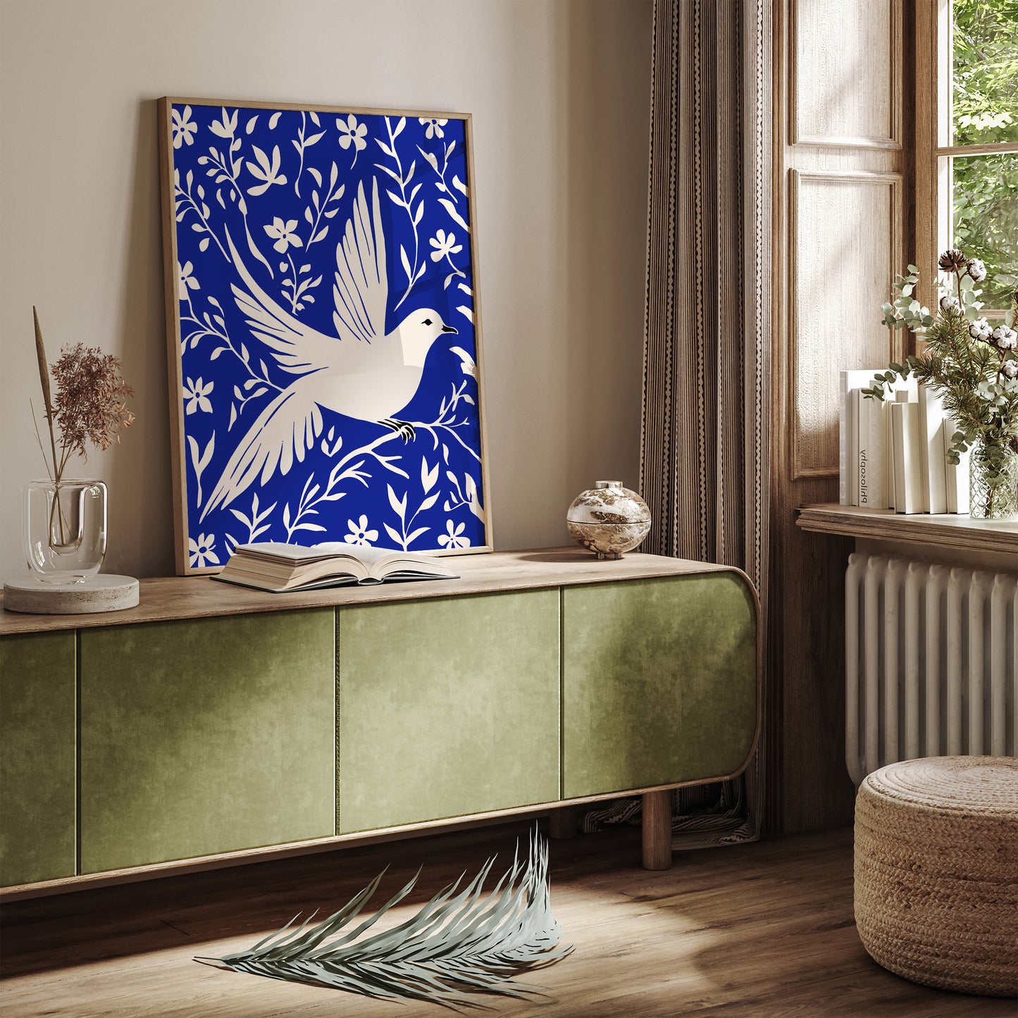 Blue Dove Peaceful Art Print