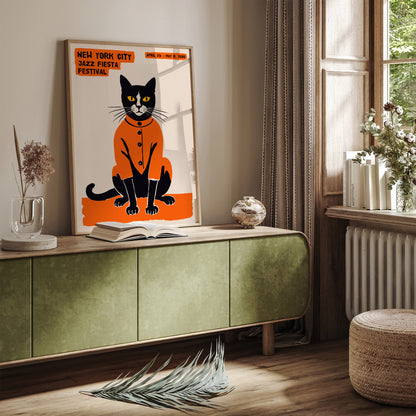 Orange Is the New Black Cat Jazz Fest Poster