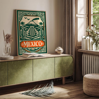 Mexico Travel Poster – Art Deco Wall Art