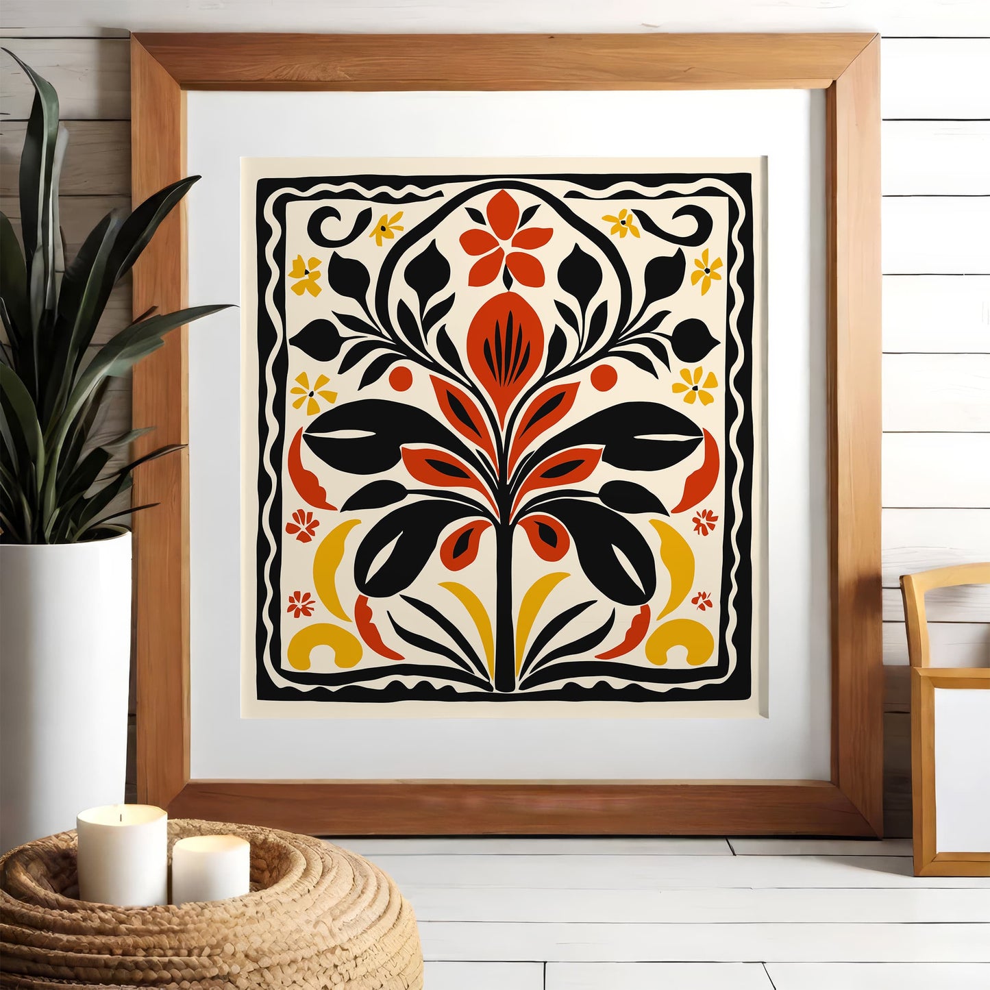 Abstract Cut Outs Poster - Square Nature Wall Art