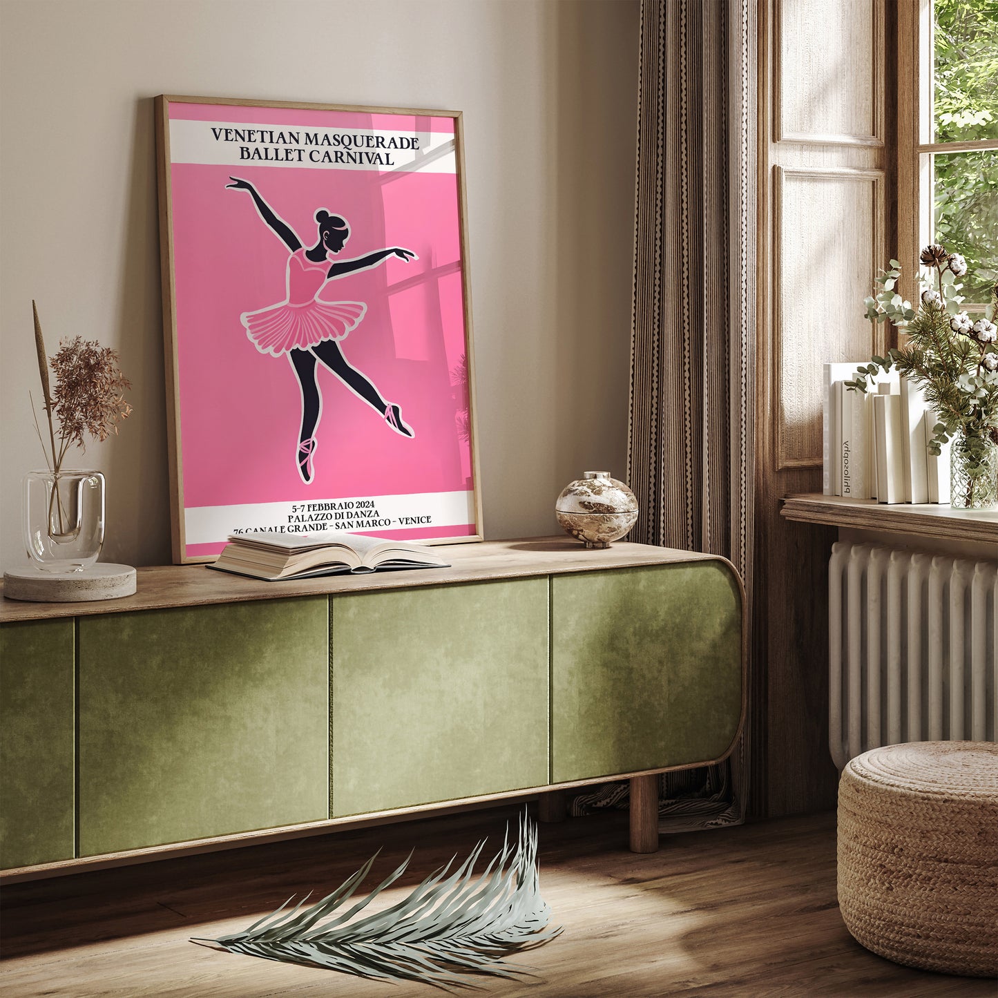 Venice Ballet - Ballerina Pink Poster