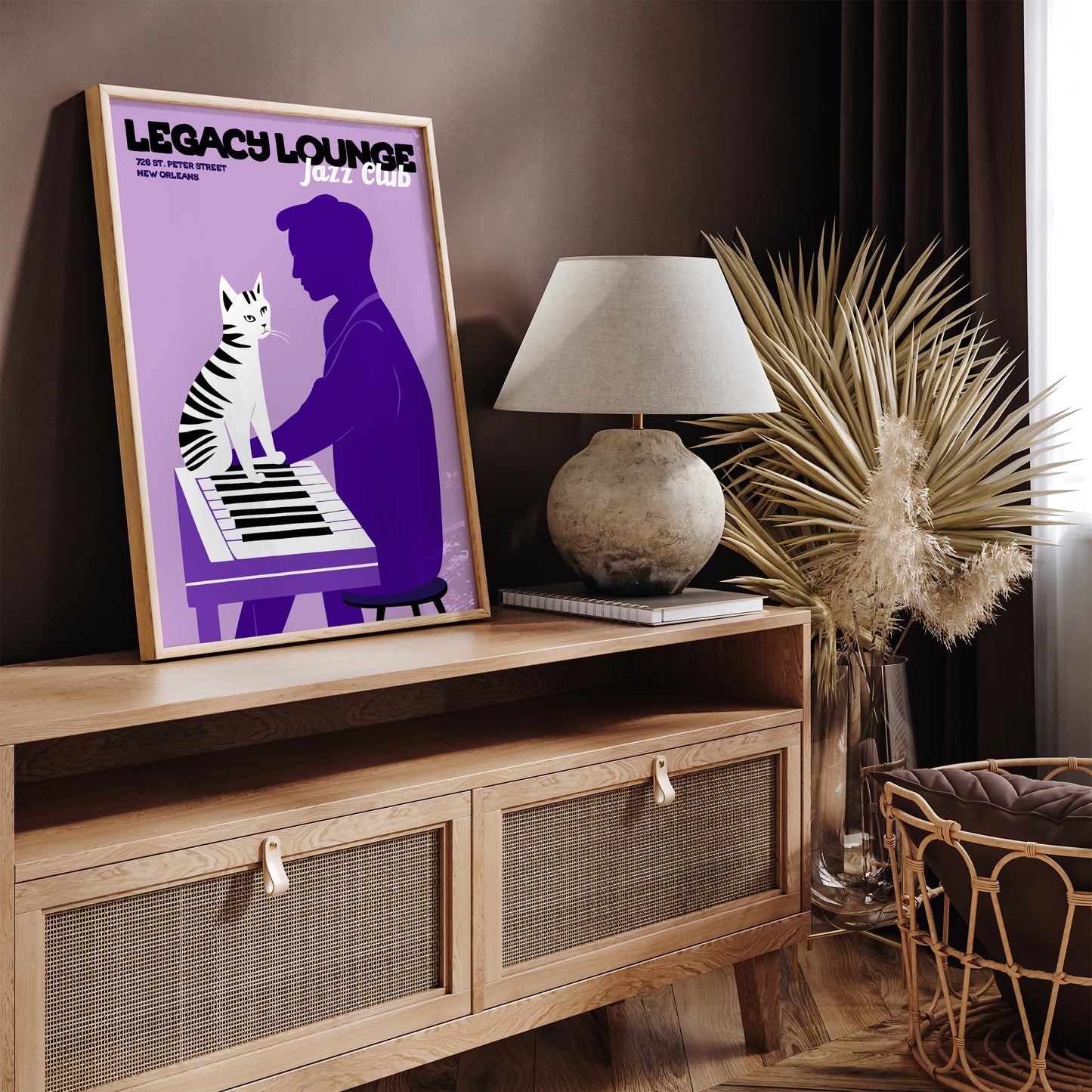 Legacy Lounge Jazz Club Purple Poster