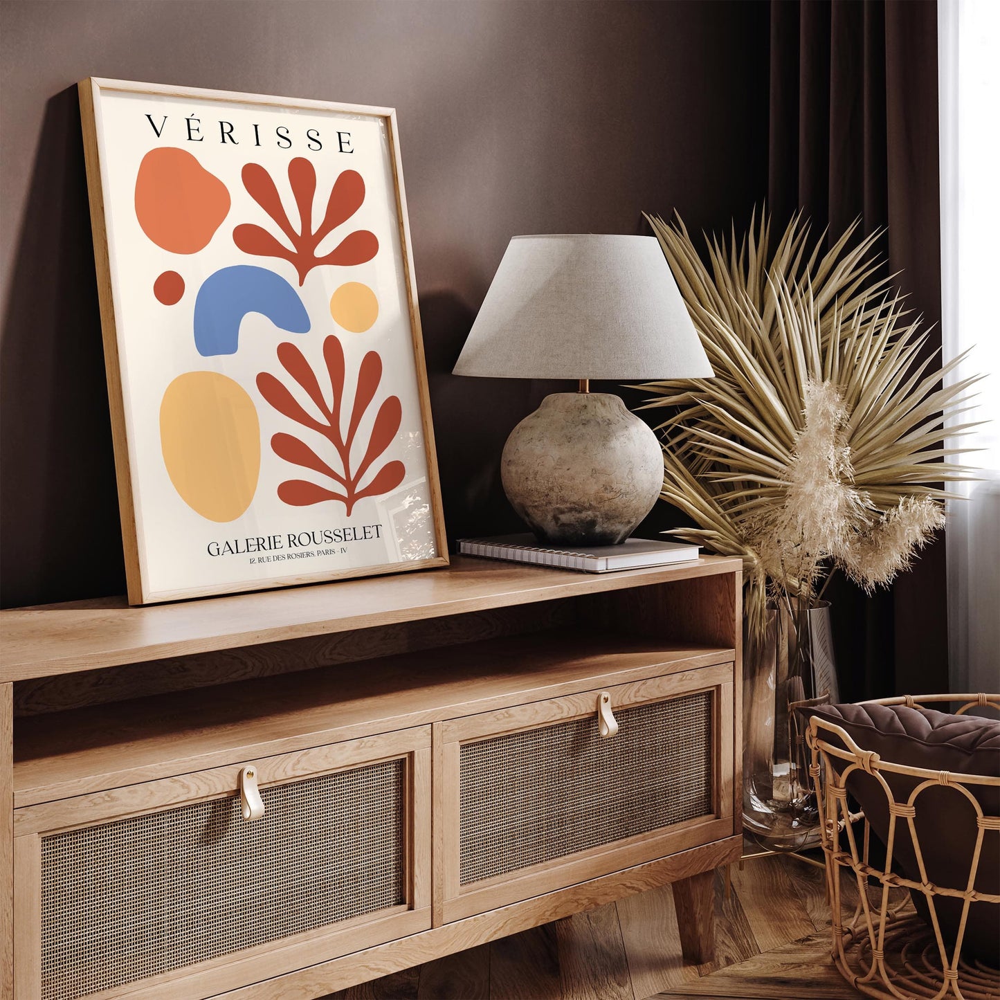 Verisse Botanical Poster - Modern Abstract Wall Art Print