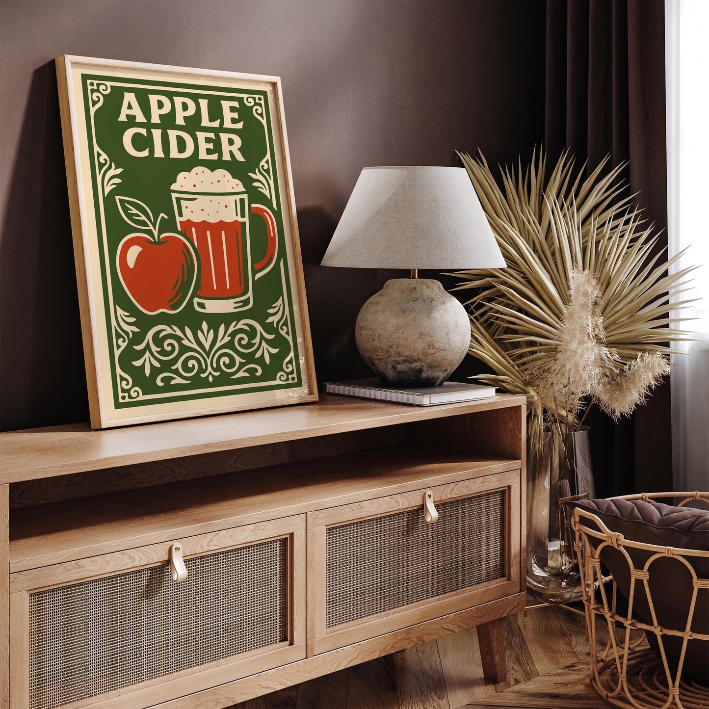Apple Cider Poster - Autumn Kitchen Wall Decor