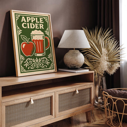 Apple Cider Poster - Autumn Kitchen Wall Decor