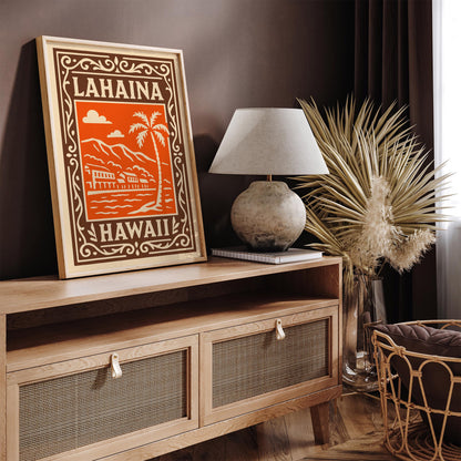 Lahaina Hawaii Travel Poster