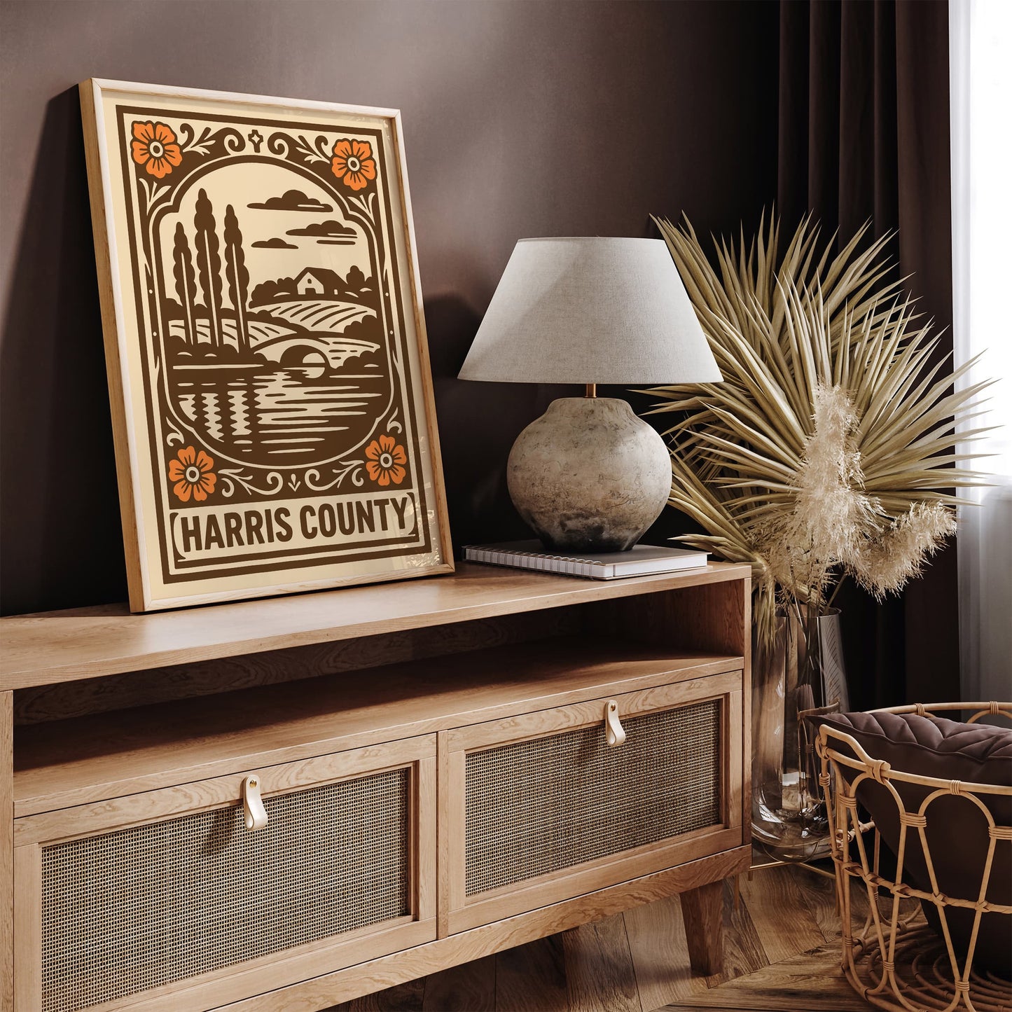 Harris County Landscape Wall Art Print