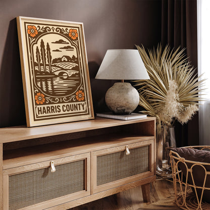 Harris County Landscape Wall Art Print