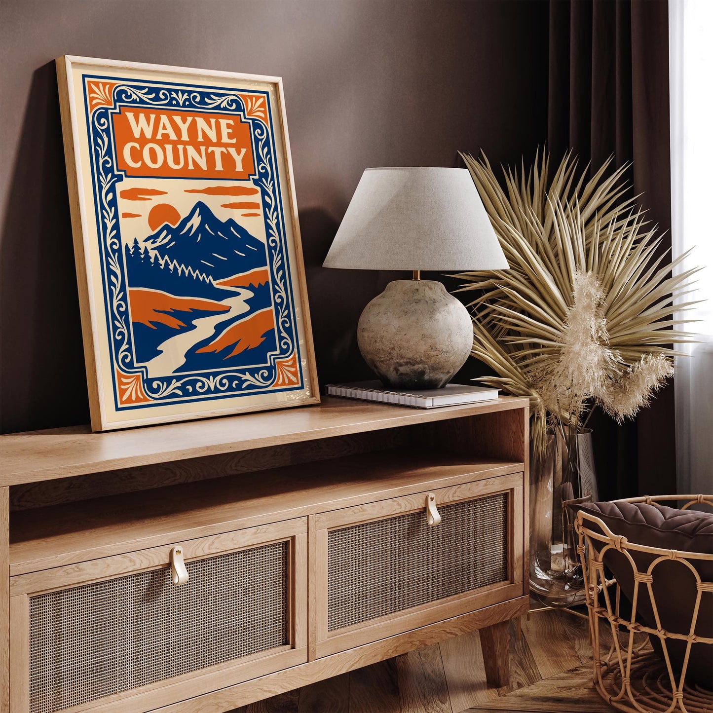 Wayne County Travel Art Print
