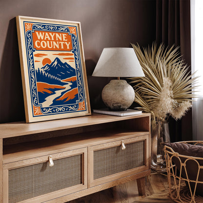 Wayne County Travel Art Print