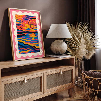 Vibrant Colorful Sunset Poster