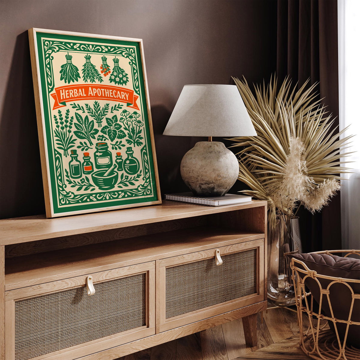 Herbal Apothecary Vintage Art Poster