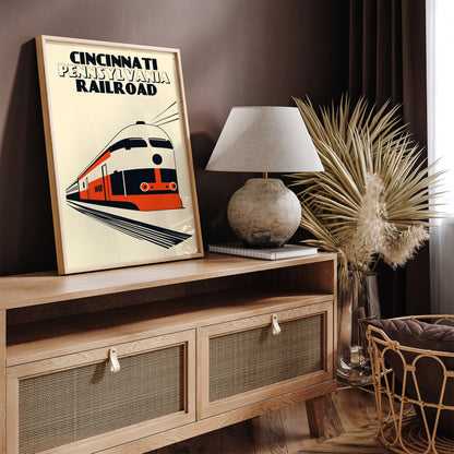 Cincinnati Railroad Vintage Travel Poster