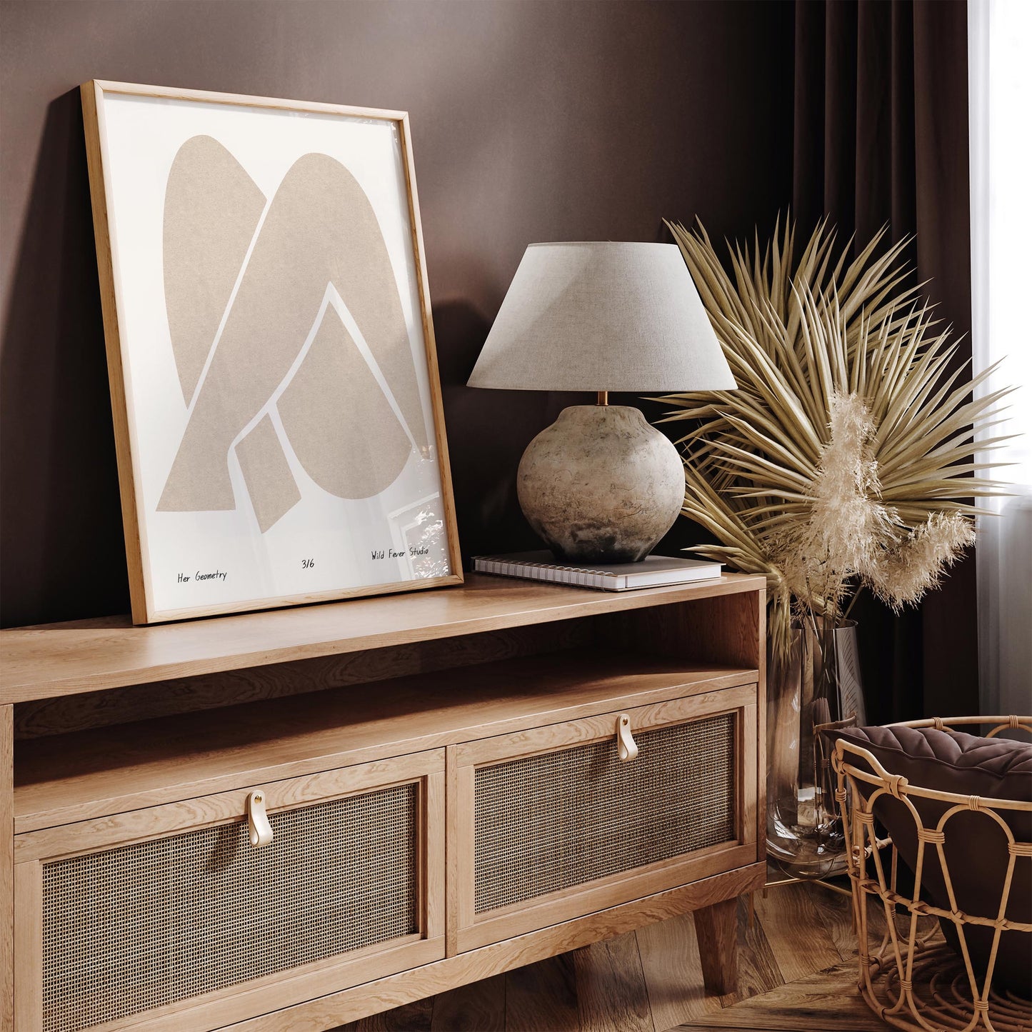 Her Geometry Wall Art - Abstract Modern Scandinavian Poster