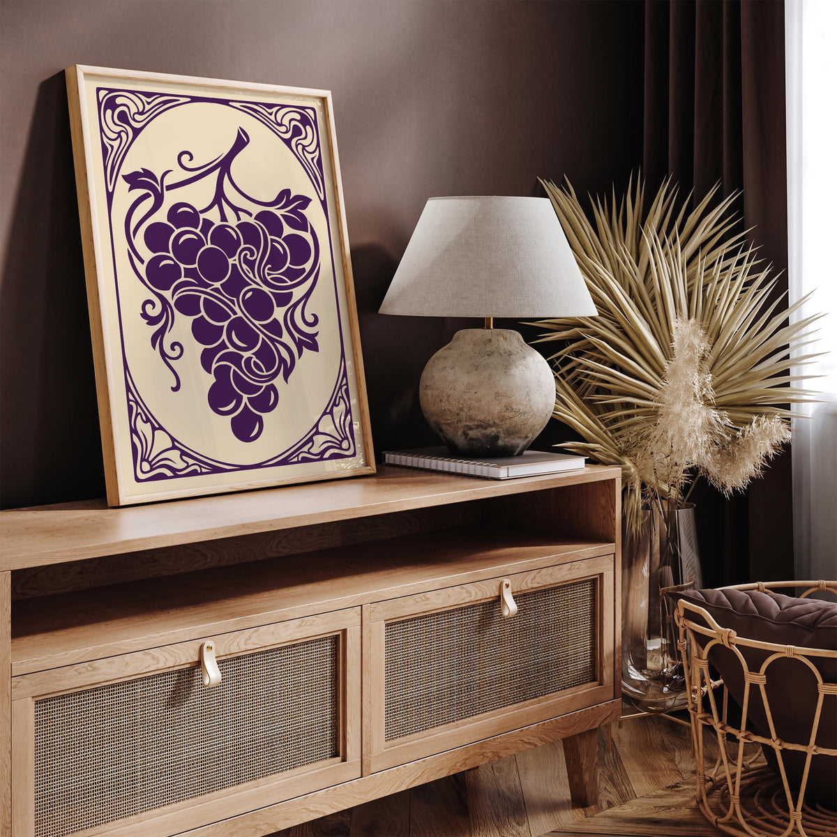 Vintage Grapes Poster