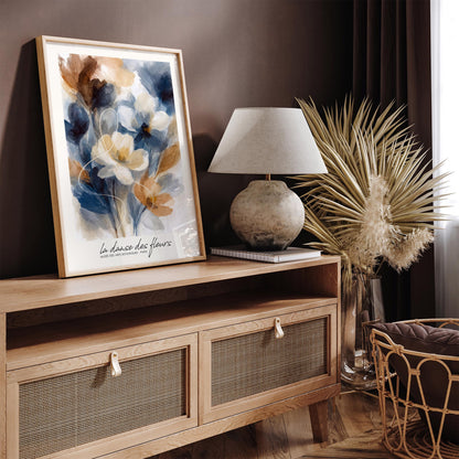 Dance of Flowers Poster - Artistic Floral Painting Wall Art