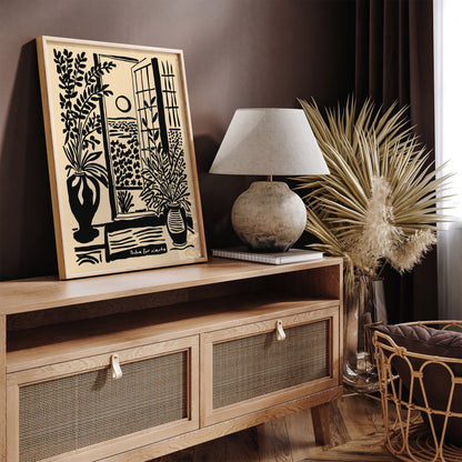 Dolce far Niente Black Ink Style Poster