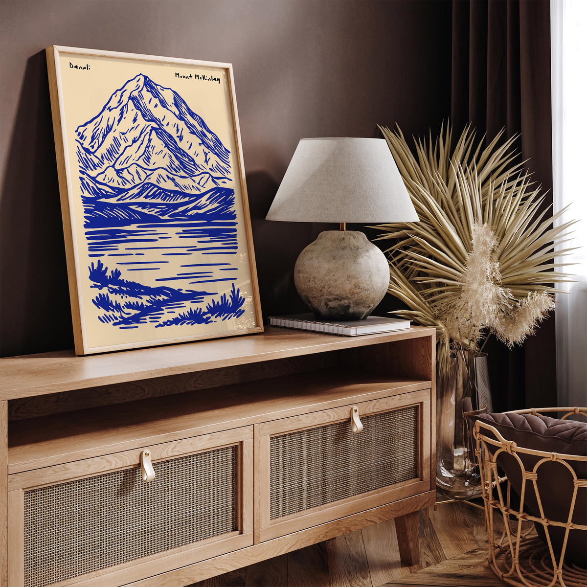 Denali Mountain Alaska Travel Poster