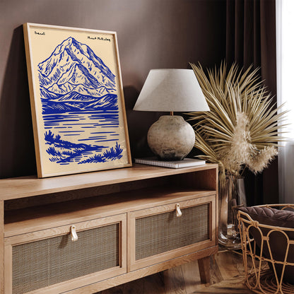 Denali Mountain Alaska Travel Poster