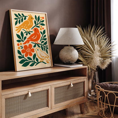 Country House Birds Poster