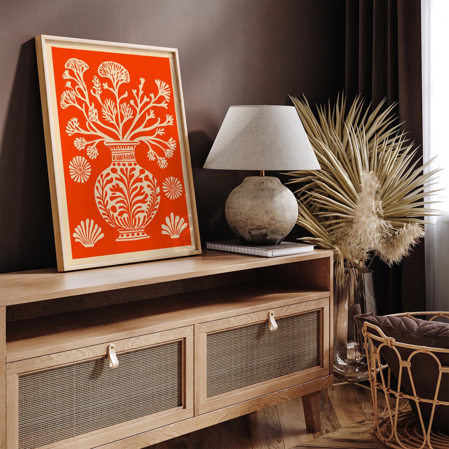 Coral Reefs Bouquet Orange Print