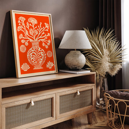 Coral Reefs Bouquet Orange Print