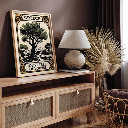 Greece Olive Trees Poster