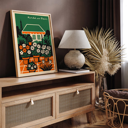 French Flowers Market Paris Poster