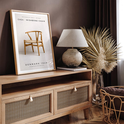 Wishbone Chair Nordic Design Poster