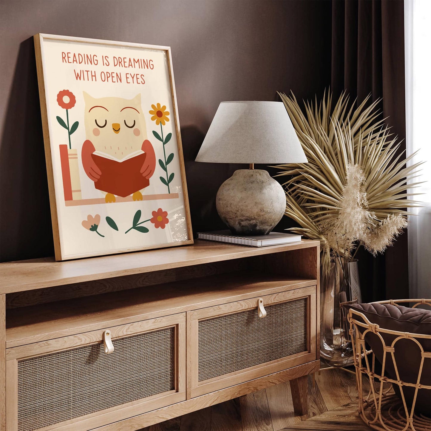 Reading is Dreaming with Open Eyes Poster