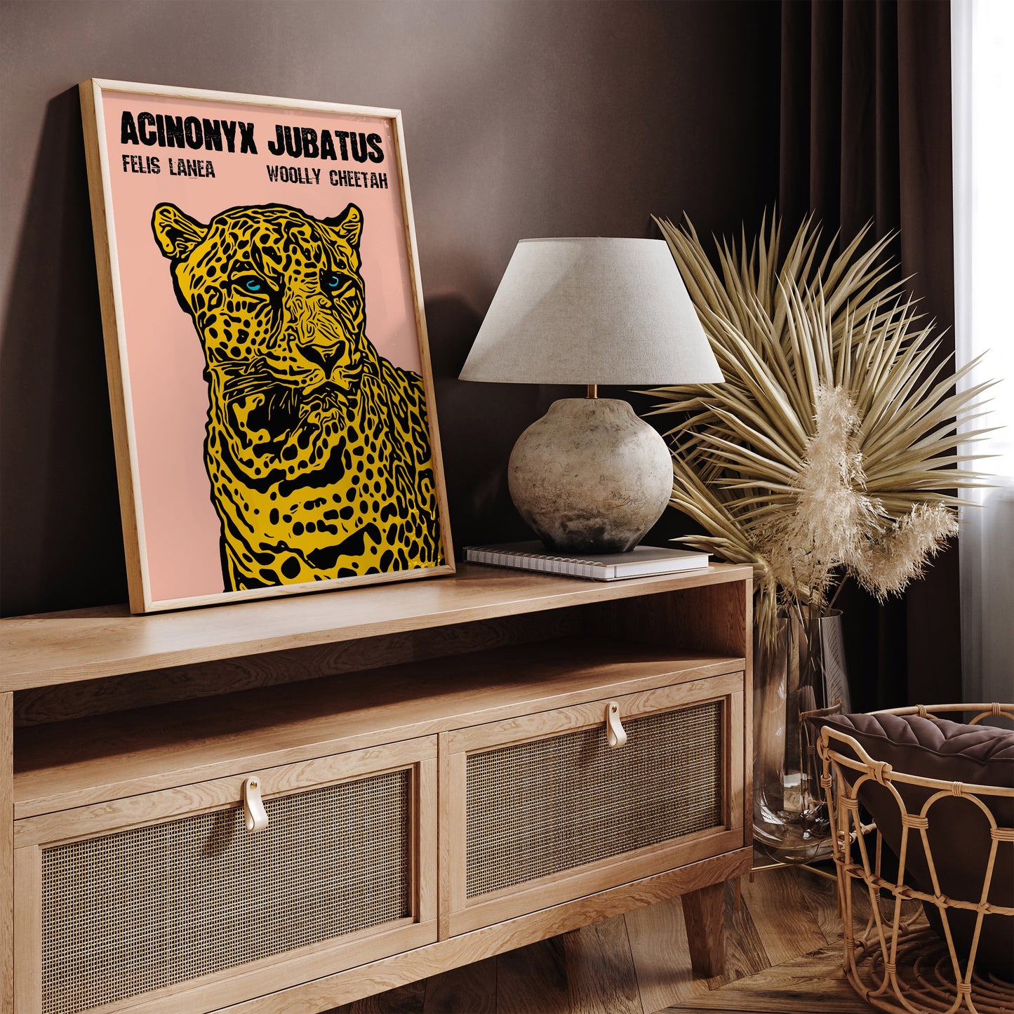 Jungle Cat Retro Species Poster