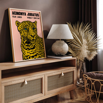 Jungle Cat Retro Species Poster