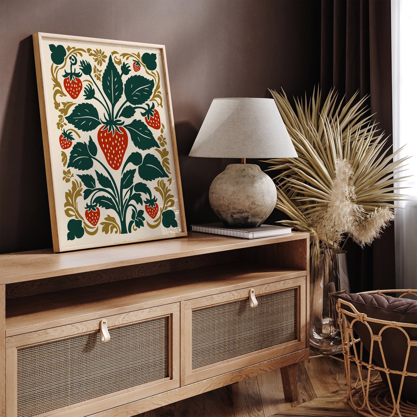 Strawberry Kitchen Print – Vintage Style