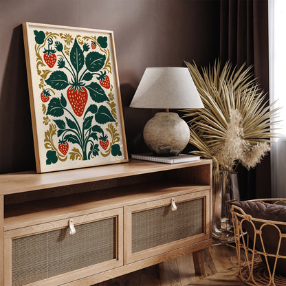 Strawberry Kitchen Print – Vintage Style