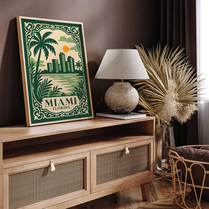 Miami Florida Travel Poster