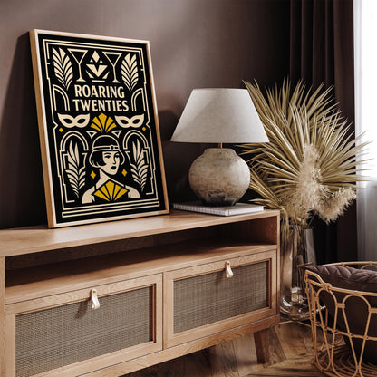 Roaring Twenties Poster, Flapper Girl Fashion Print