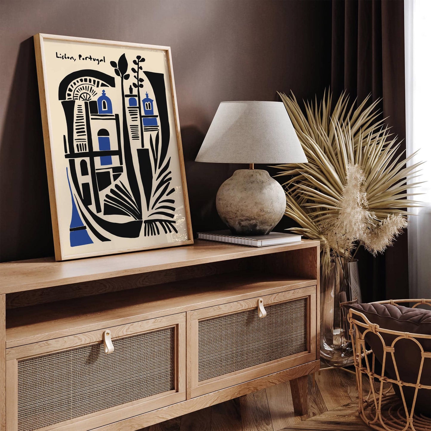Lisbon Portugal Abstract Travel Poster
