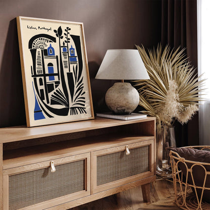 Lisbon Portugal Abstract Travel Poster