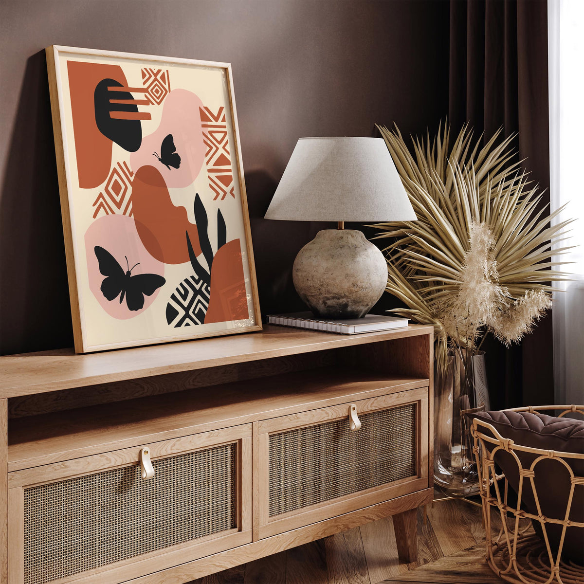 Boho Abstract Nature Art Poster