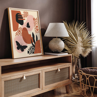 Boho Abstract Nature Art Poster
