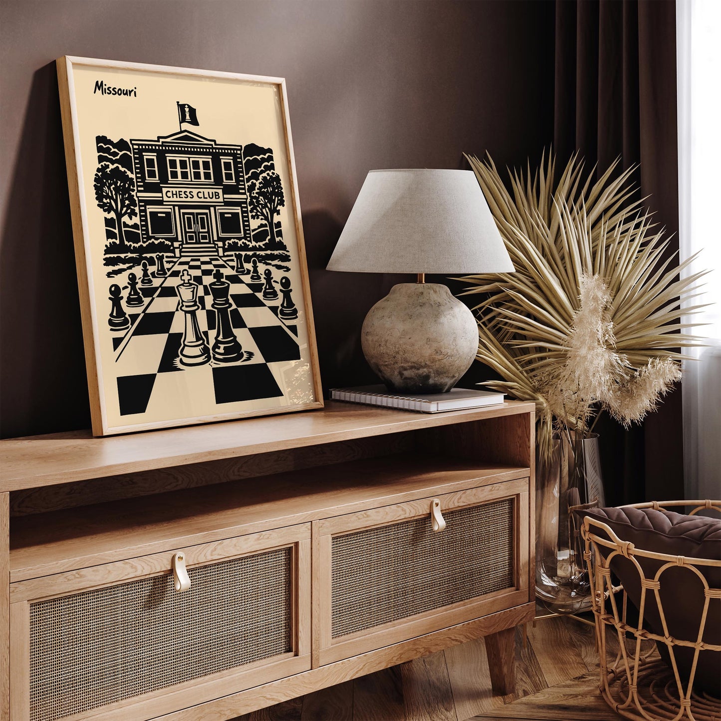 Chess Club Poster, St. Louis, Missouri Print