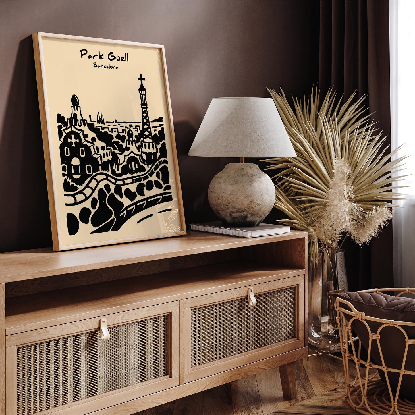 Park Guel Barcelona Travel Poster