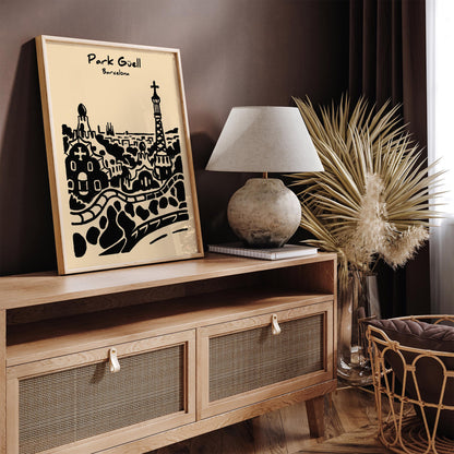 Park Guel Barcelona Travel Poster
