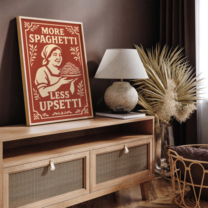 Italian Mama Spaghetti Quote Art Poster
