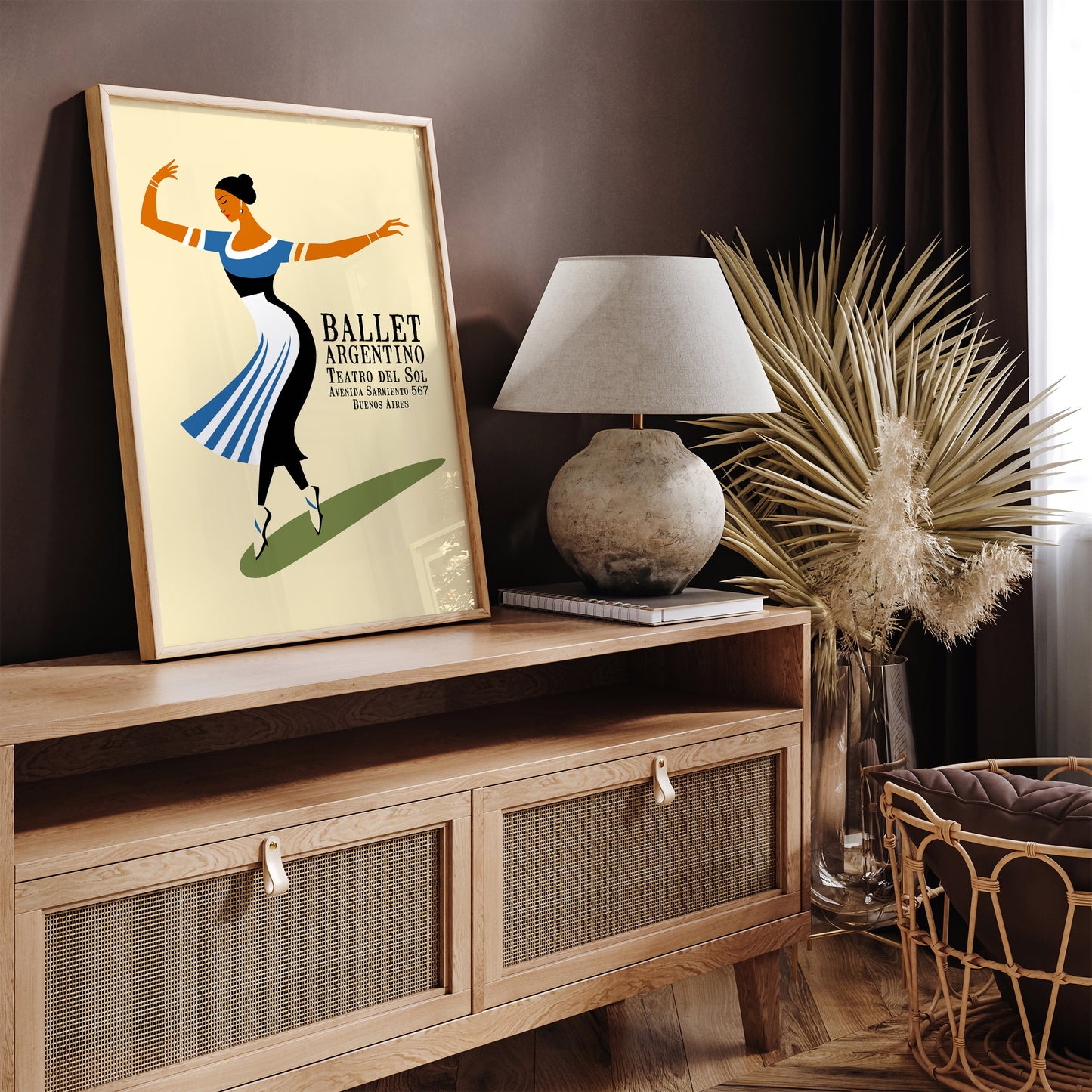 Argentino Ballet Retro Ballerina Wall Art