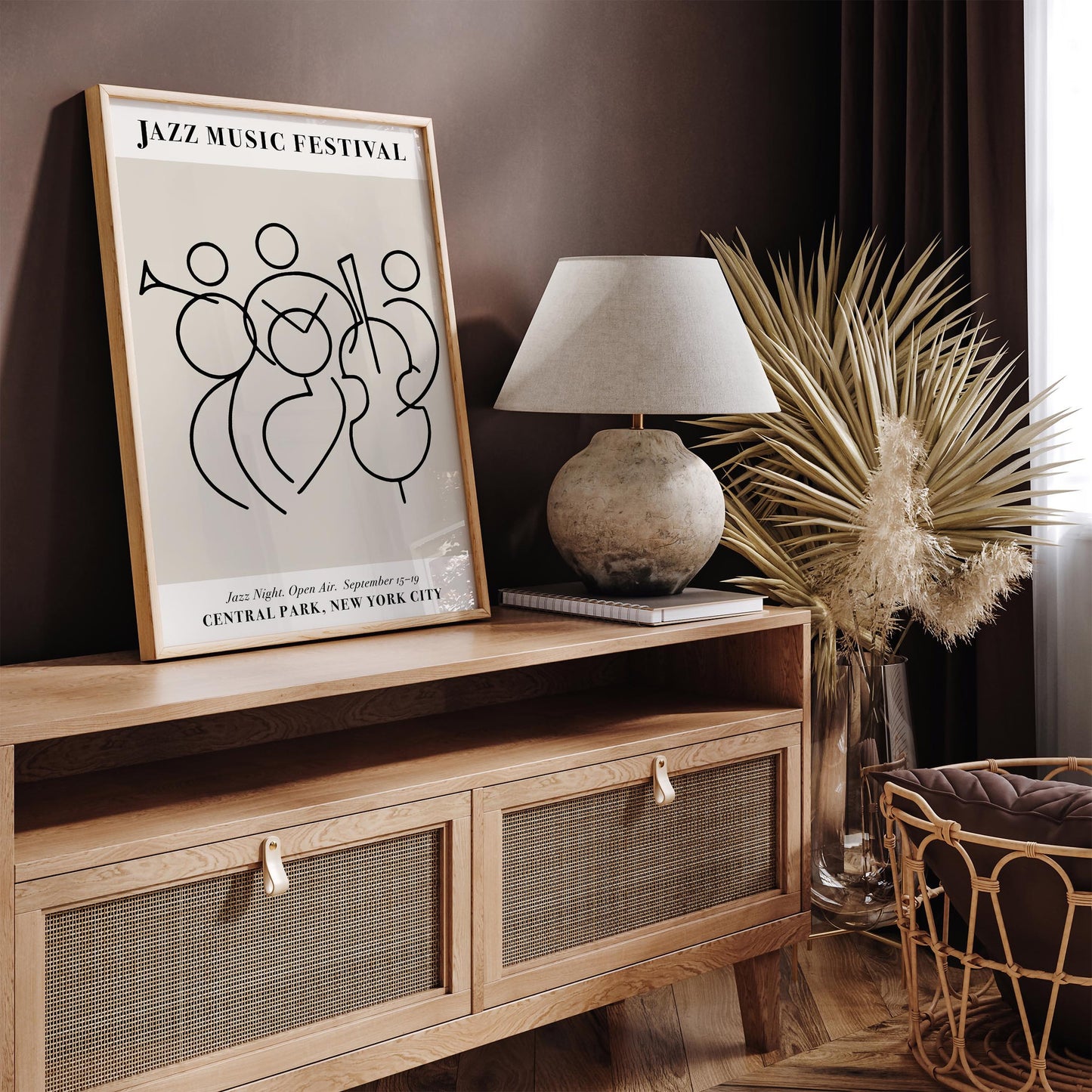 Jazz Festival Poster – Vintage Music Wall Art