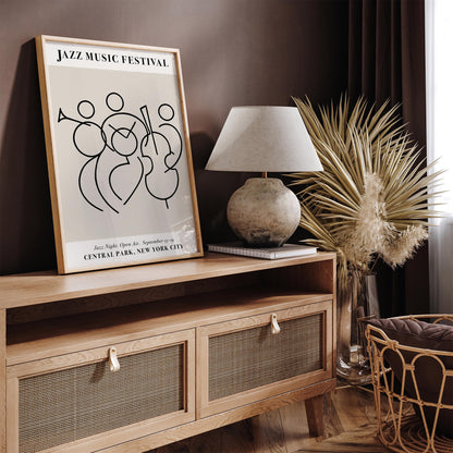 Jazz Festival Poster – Vintage Music Wall Art