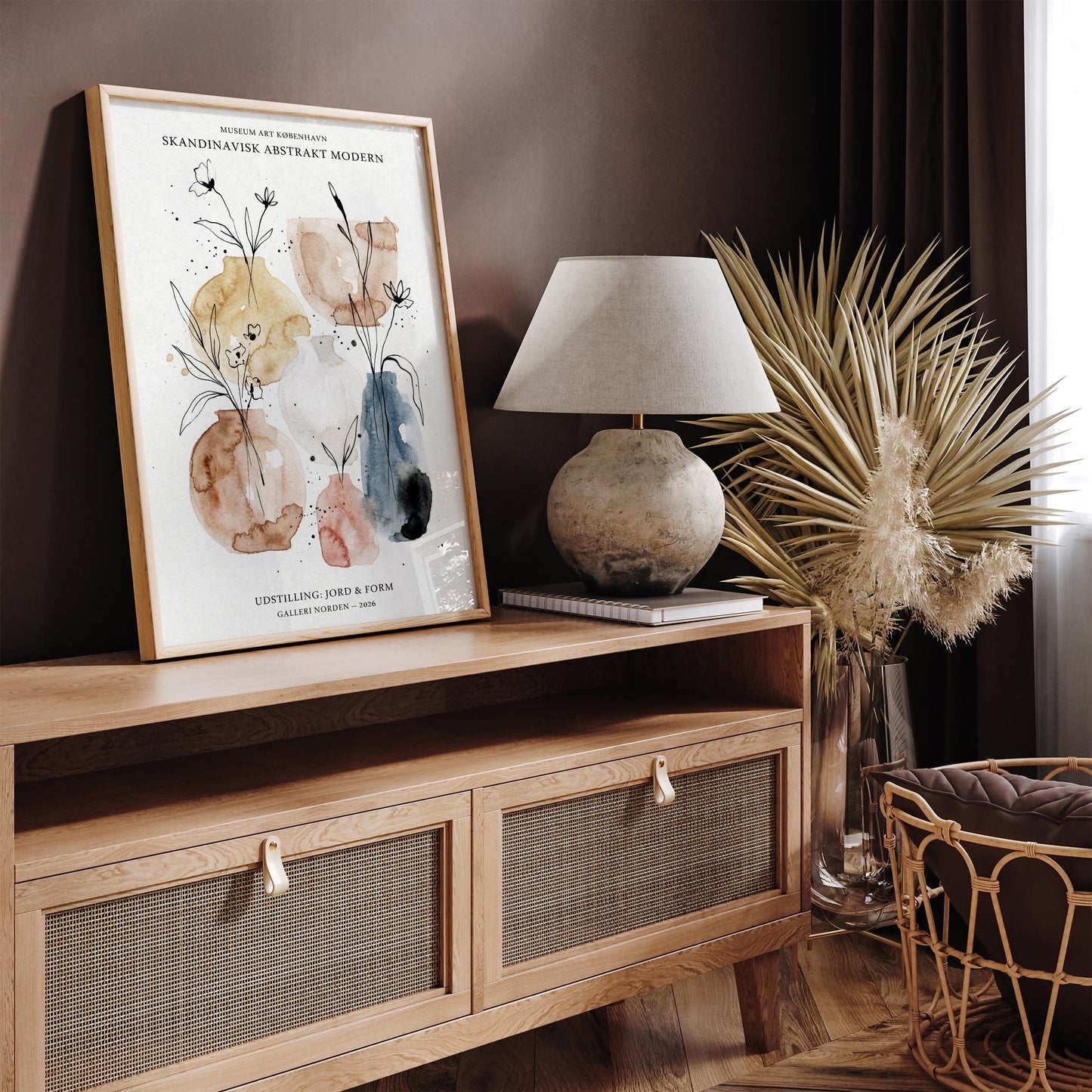 Nordic Abstract Floral Poster