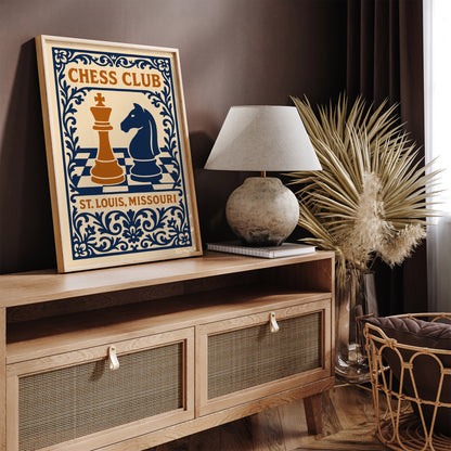 St. Louis Chess Club Poster - Missouri Chess Wall Art
